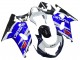 Preisgünstige Suzuki GSXR 600 / GSXR 750 Motorrad Verkleidung 2001-2003 - Blau Weiss Glanzendes Schwarz Rot