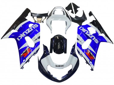Preisgünstige Suzuki GSXR 600 / GSXR 750 Motorrad Verkleidung 2001-2003 - Blau Weiss Glanzendes Schwarz Rot