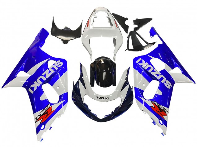 Preisgünstige Suzuki GSXR 600 / GSXR 750 Motorrad Verkleidung 2001-2003 - Weiss Blau Glanzendes Schwarz Rot