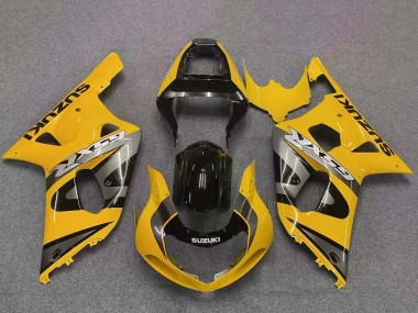 Preisgünstige Suzuki GSXR 600 / GSXR 750 Motorrad Verkleidung 2001-2003 - Gelb Grau Glanzendes Schwarz