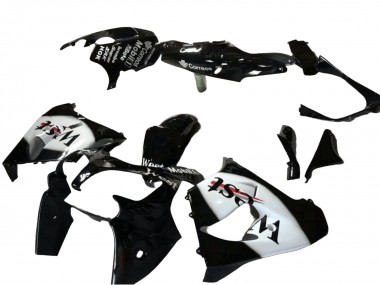 Preisgünstige Kawasaki ZX9R Motorrad Verkleidung 2000-2001 - Glanzendes Schwarz Weiss West