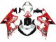 Preisgünstige Suzuki GSXR 600 / GSXR 750 Motorrad Verkleidung 2001-2003 - Rot Weiss Glanzendes Schwarz