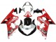 Preisgünstige Suzuki GSXR 600 / GSXR 750 Motorrad Verkleidung 2001-2003 - Rot Weiss Glanzendes Schwarz
