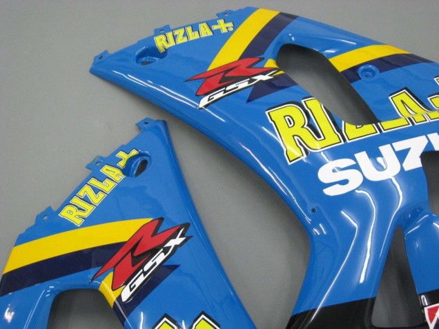 Preisgünstige Suzuki GSXR 600 / GSXR 750 Motorrad Verkleidung 2001-2003 - Blau Gelb Schwarz Motul Rizla