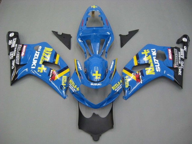 Preisgünstige Suzuki GSXR 600 / GSXR 750 Motorrad Verkleidung 2001-2003 - Blau Gelb Schwarz Motul Rizla