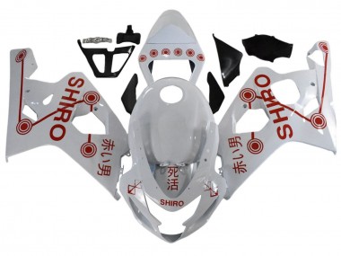 Preisgünstige Suzuki GSXR 600 / GSXR 750 Motorrad Verkleidung 2001-2003 - Weiss Rot Shiro