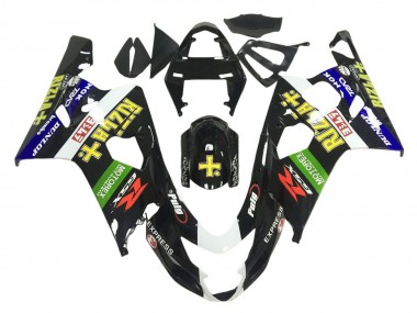 Preisgünstige Suzuki GSXR 600 / GSXR 750 Motorrad Verkleidung 2001-2003 - Glanzendes Schwarz Grun Weiss Gelb Rizla