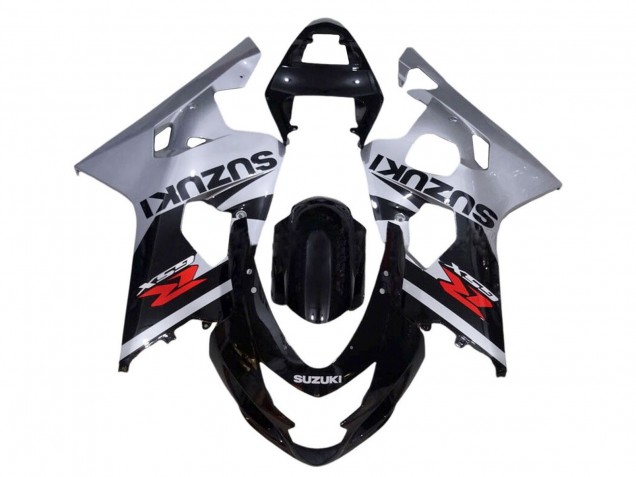 Preisgünstige Suzuki GSXR 600 / GSXR 750 Motorrad Verkleidung 2001-2003 - Silber Glanzendes Schwarz Rot