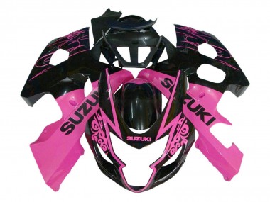 Preisgünstige Suzuki GSXR 600 / GSXR 750 Motorrad Verkleidung 2004-2005 - Rosa Glanzendes Schwarz