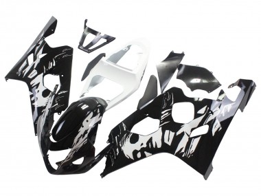 Preisgünstige Suzuki GSXR 600 / GSXR 750 Motorrad Verkleidung 2004-2005 - Weiss Schwarz