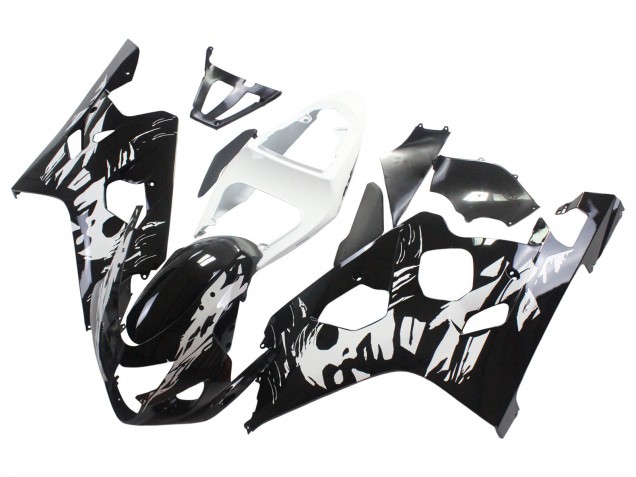 Preisgünstige Suzuki GSXR 600 / GSXR 750 Motorrad Verkleidung 2004-2005 - Weiss Schwarz