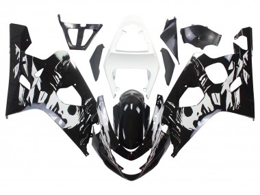 Preisgünstige Suzuki GSXR 600 / GSXR 750 Motorrad Verkleidung 2004-2005 - Weiss Schwarz