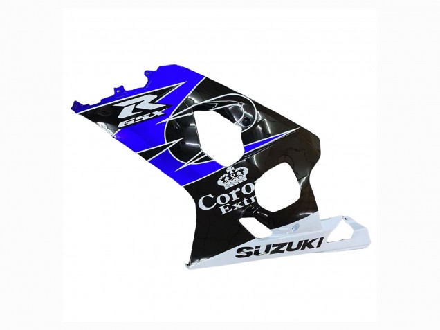 Preisgünstige Suzuki GSXR 600 / GSXR 750 Motorrad Verkleidung 2004-2005 - Weiss Blau Schwarz Corona Motul