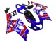 Preisgünstige Suzuki GSXR 600 / GSXR 750 Motorrad Verkleidung 2004-2005 - Blau Rot Schwarz Motul Dunlop