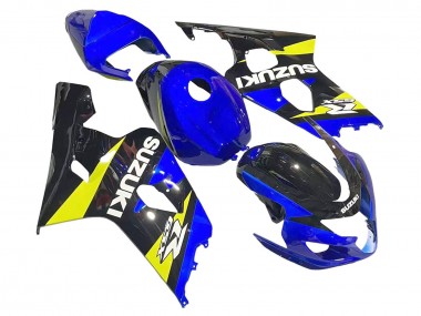 Preisgünstige Suzuki GSXR 600 / GSXR 750 Motorrad Verkleidung 2004-2005 - Blau Gelb Schwarz