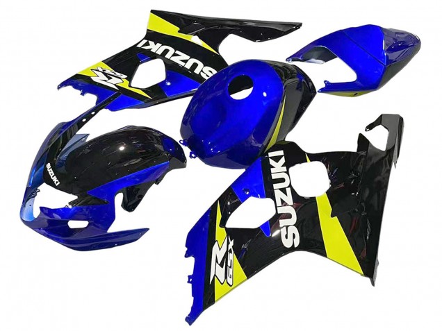 Preisgünstige Suzuki GSXR 600 / GSXR 750 Motorrad Verkleidung 2004-2005 - Blau Gelb Schwarz