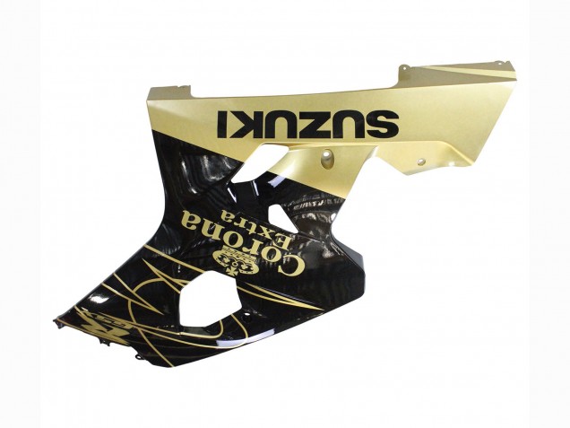 Preisgünstige Suzuki GSXR 600 / GSXR 750 Motorrad Verkleidung 2004-2005 - Glanzendes Schwarz Gold Corona
