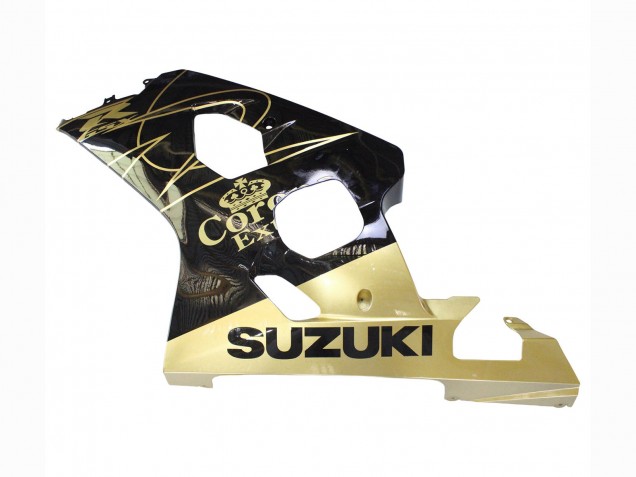 Preisgünstige Suzuki GSXR 600 / GSXR 750 Motorrad Verkleidung 2004-2005 - Glanzendes Schwarz Gold Corona