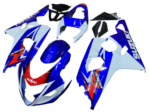 Preisgünstige Suzuki GSXR 600 / GSXR 750 Motorrad Verkleidung 2004-2005 - Weiss Blau Rot