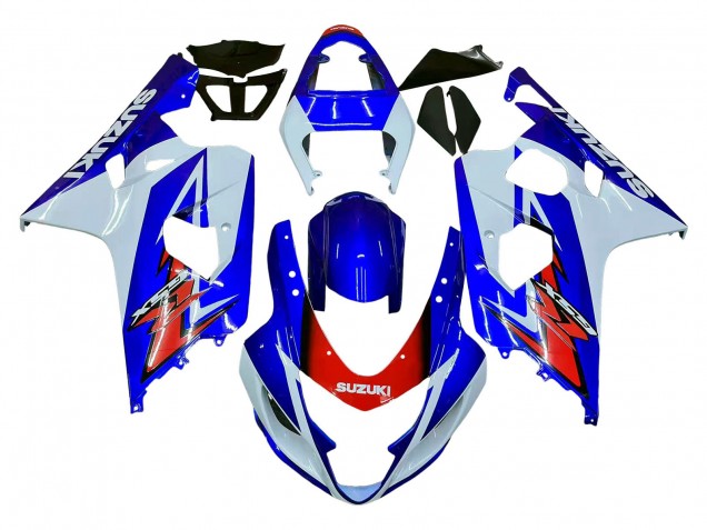 Preisgünstige Suzuki GSXR 600 / GSXR 750 Motorrad Verkleidung 2004-2005 - Weiss Blau Rot