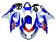 Preisgünstige Suzuki GSXR 600 / GSXR 750 Motorrad Verkleidung 2004-2005 - Weiss Blau Rot