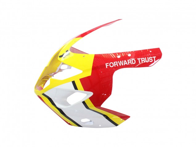 Preisgünstige Suzuki GSXR 600 / GSXR 750 Motorrad Verkleidung 2004-2005 - Weiss Rot Gelb Michelin Texaon Heron 7