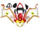 Preisgünstige Suzuki GSXR 600 / GSXR 750 Motorrad Verkleidung 2004-2005 - Weiss Rot Gelb Michelin Texaon Heron 7