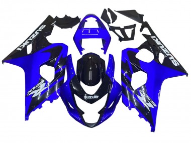 Preisgünstige Suzuki GSXR 600 / GSXR 750 Motorrad Verkleidung 2004-2005 - Blau Schwarz Weiss Aufkleber