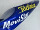 Preisgünstige Suzuki GSXR 600 / GSXR 750 Motorrad Verkleidung 2004-2005 - Blau Weiss Gelb Grun Telefumica Motul MoviStar