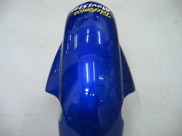 Preisgünstige Suzuki GSXR 600 / GSXR 750 Motorrad Verkleidung 2004-2005 - Blau Weiss Gelb Grun Telefumica Motul MoviStar
