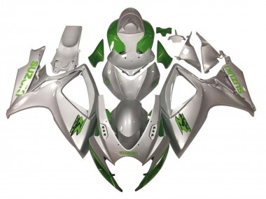 Preisgünstige Suzuki GSXR 600 / GSXR 750 Motorrad Verkleidung 2006-2007 - Silber Grun