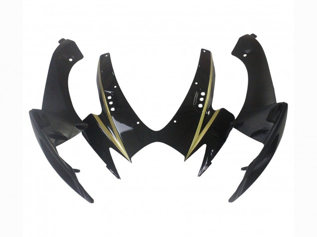Preisgünstige Suzuki GSXR 600 / GSXR 750 Motorrad Verkleidung 2006-2007 - Glanzendes Schwarz Gold Streifen