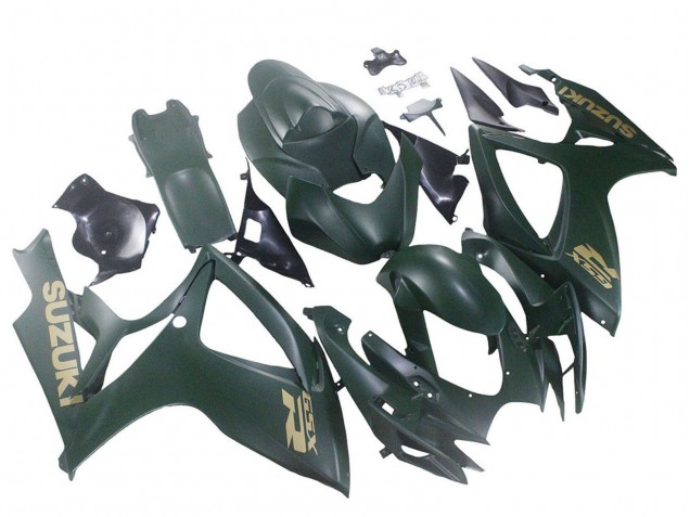Preisgünstige Suzuki GSXR 600 / GSXR 750 Motorrad Verkleidung 2006-2007 - Matt Armee Grun
