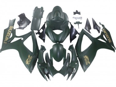 Preisgünstige Suzuki GSXR 600 / GSXR 750 Motorrad Verkleidung 2006-2007 - Matt Armee Grun