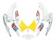 Preisgünstige Suzuki GSXR 600 / GSXR 750 Motorrad Verkleidung 2006-2007 - Weiss Rot Gelb Motul