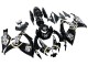 Preisgünstige Suzuki GSXR 600 / GSXR 750 Motorrad Verkleidung 2006-2007 - Glanzendes Schwarz Weiss Motul Lucky Strike