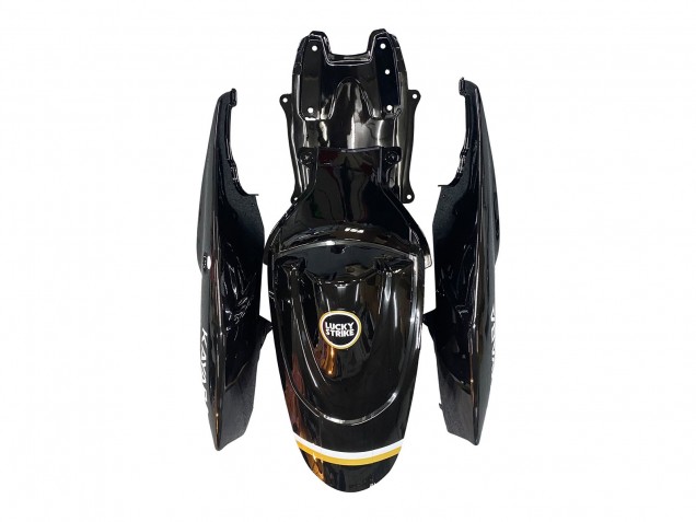 Preisgünstige Suzuki GSXR 600 / GSXR 750 Motorrad Verkleidung 2006-2007 - Glanzendes Schwarz Weiss Motul Lucky Strike