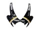 Preisgünstige Suzuki GSXR 600 / GSXR 750 Motorrad Verkleidung 2006-2007 - Glanzendes Schwarz Weiss Motul Lucky Strike