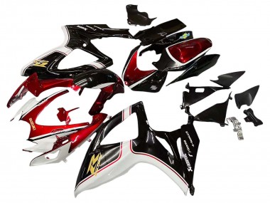 Preisgünstige Suzuki GSXR 600 / GSXR 750 Motorrad Verkleidung 2006-2007 - Rot Weiss Schwarz Gelb