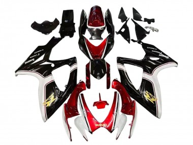 Preisgünstige Suzuki GSXR 600 / GSXR 750 Motorrad Verkleidung 2006-2007 - Rot Weiss Schwarz Gelb