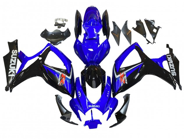 Preisgünstige Suzuki GSXR 600 / GSXR 750 Motorrad Verkleidung 2006-2007 - Blau Schwarz Rot