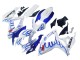 Preisgünstige Suzuki GSXR 600 / GSXR 750 Motorrad Verkleidung 2006-2007 - Weiss Blau Flamme