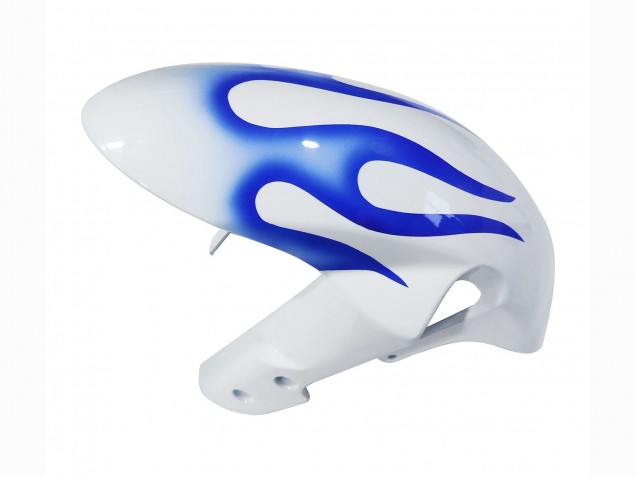 Preisgünstige Suzuki GSXR 600 / GSXR 750 Motorrad Verkleidung 2006-2007 - Weiss Blau Flamme