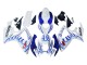Preisgünstige Suzuki GSXR 600 / GSXR 750 Motorrad Verkleidung 2006-2007 - Weiss Blau Flamme
