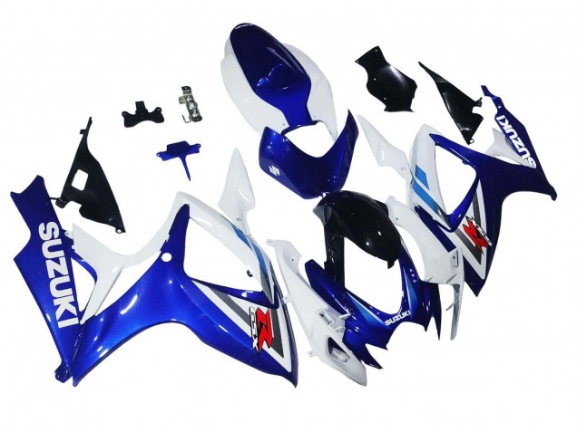 Preisgünstige Suzuki GSXR 600 / GSXR 750 Motorrad Verkleidung 2006-2007 - Weiss Blau Glanzendes Schwarz Rot