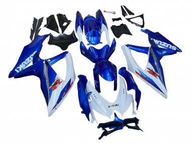 Preisgünstige Suzuki GSXR 600 / GSXR 750 Motorrad Verkleidung Kit 2008-2010 - Blau Weiss Rot