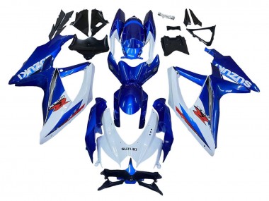 Preisgünstige Suzuki GSXR 600 / GSXR 750 Motorrad Verkleidung Kit 2008-2010 - Blau Weiss Rot
