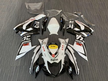 Preisgünstige Suzuki GSXR 600 / GSXR 750 Motorrad Verkleidung 2008-2010 - Weiss Gelb Schwarz Tyco