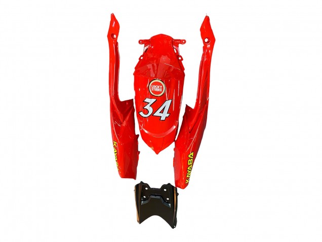 Preisgünstige Suzuki GSXR 600 / GSXR 750 Motorrad Verkleidung 2008-2010 - Weiss Rot Motul Lucky Strike