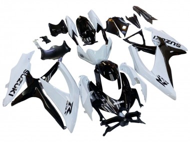 Preisgünstige Suzuki GSXR 600 / GSXR 750 Motorrad Verkleidung 2008-2010 - Weiss Schwarz